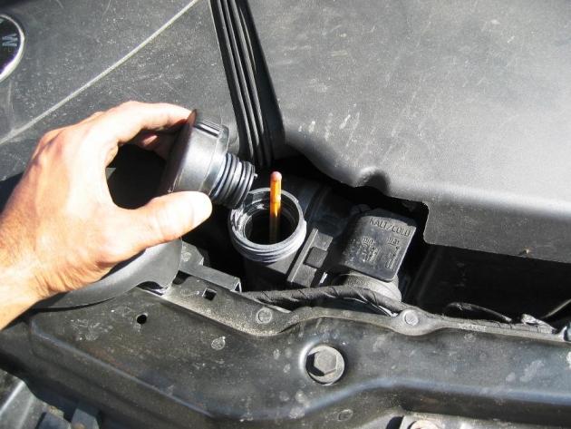 Radiator cap removed